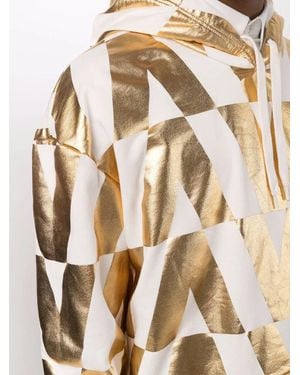 Valentino Monogram-Print Hoodie Clothing - Natural
