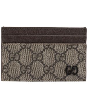Gucci Gg Logo Cards Holder - Brown