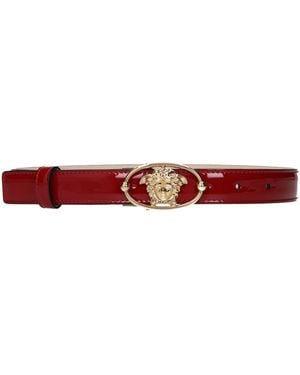 Versace Leather Regular Belt - Red