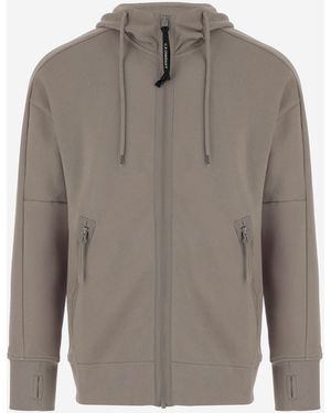C.P. Company Cotton Sweatshirt With Goggles - Grey