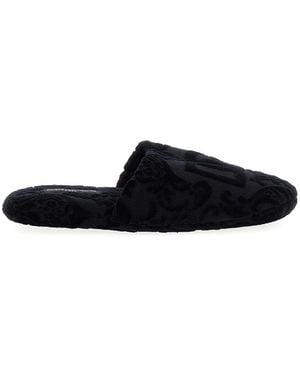Dolce & Gabbana Slippers Cotton Terry - Black