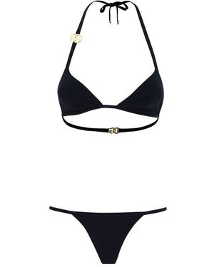 Dolce & Gabbana Black Nylon Bikini
