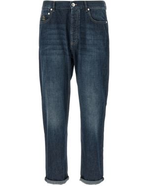 Brunello Cucinelli Cotton Straight-Leg Jeans Clothing - Blue