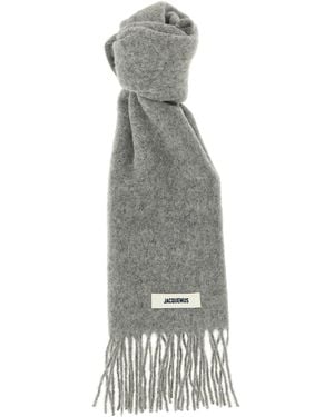 Jacquemus Wool Blend Scarf - Grey