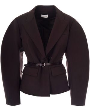 P.A.R.O.S.H. Double-Breasted Virgin Wool Blazer - Blue