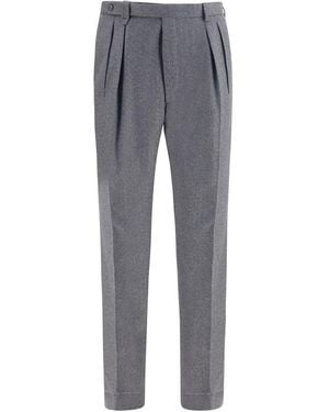 Brioni Grey Wool Oves Aries Casual Trousers