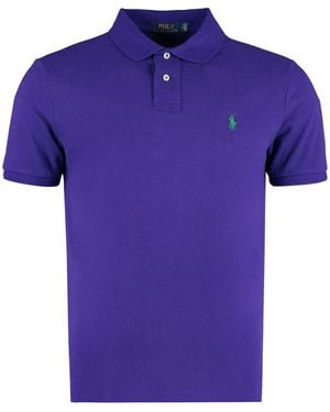 Ralph Lauren Short Sleeve Cotton Polo Shirt - Purple