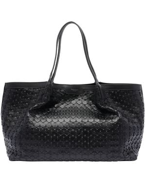 Serapian Secret Mosaic Tote Bag - Black