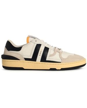 Lanvin Clay Leather Blend Trainers - White