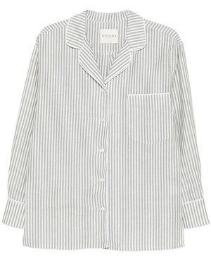 Riviera Striped-Print Shirt - White