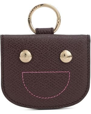Longchamp Card Holder With Ring Leather Cowhide Wallets & Purses - Brown