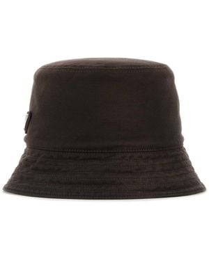 Prada Cotton Bucket Hat - Black