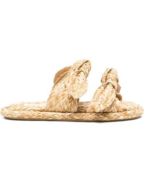 Zimmermann Carousel Linen Sandals - Metallic