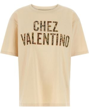 Valentino Garavani Chez T-Shirt Cotton - Natural