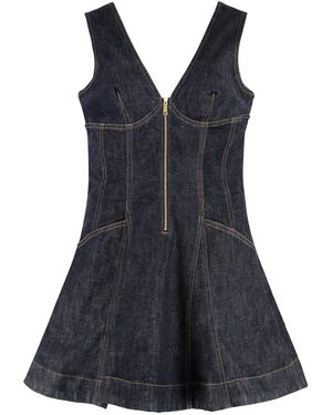 Self-Portrait Denim Dress - Blue