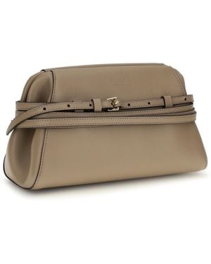 Moschino Clutch Belt-Detail Hircus Goatskin Shoulder Bags - Multicolor