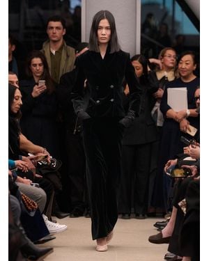 Maison AlaïA Veste Ajustée En Velours De Coton Jacket - Black