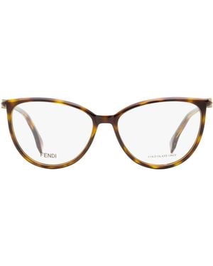 Fendi Oval Eyeglasses Ff0462 086 54Mm 462 Plastic (Injected) - Black