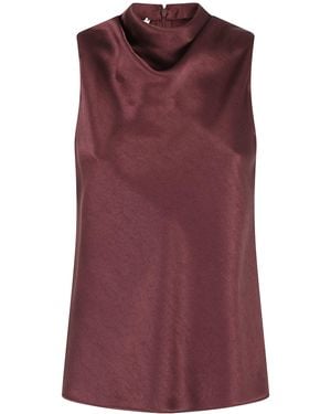 Vince Cowl Neck Bias Satin - Purple