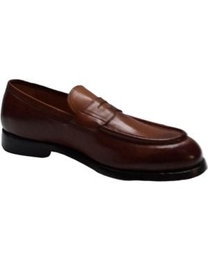 Green George Rustic Calf Leather Shoe - Brown