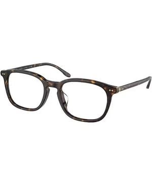 Polo Ralph Lauren Eyeglasses Rectangle Full Rim, Shiny Dark Havana Frame And Clear Demo Lenses Lens Ph2266D5003 Sunglasses - Brown