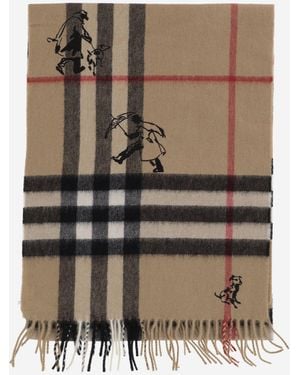 Burberry Scarf Check Cashmere - Natural