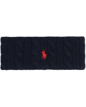 Polo Ralph Lauren Knitted Headband With Logo - Black
