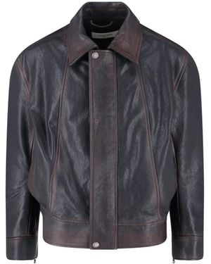 Golden Goose Prince Leather Jacket - Grey