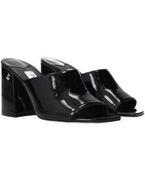 Jimmy Choo Leather Platform Sandals - Black