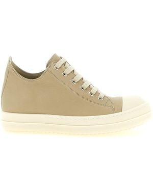 Rick Owens Ramie Low Top Trainers - Natural