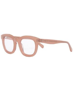Celine Eyeglasses Square Full Rim, Matte Peach Frame And Clear Demo Lenses Lens Cl5004In074 - Brown