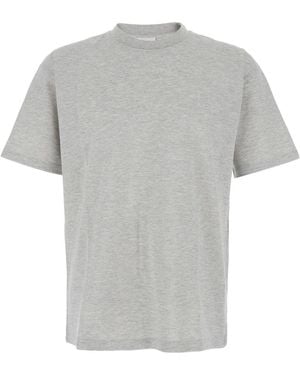 Saint Laurent Loose-Fit Crewneck T-Shirt - Gray