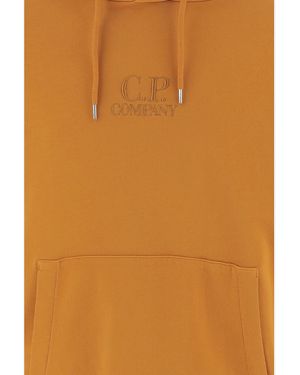 C.P. Company Cotton Sweatshirt With Logo Sweatshirts - Orange