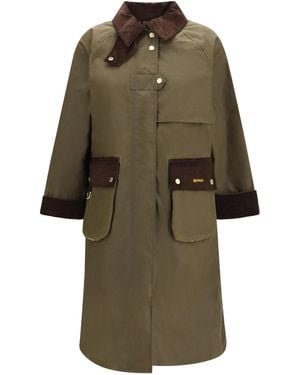 Barbour Waxed Coat Jacket - Green