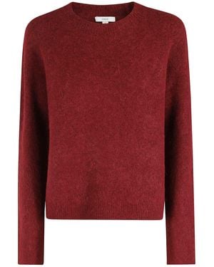 Vince Crew Brushed Sweater - Red