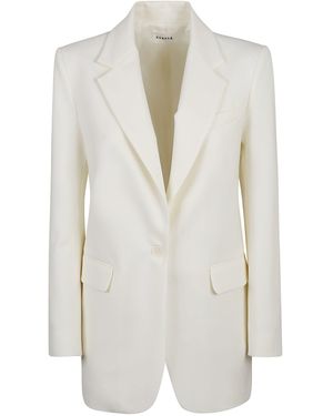 P.A.R.O.S.H. Single-Breasted Wool-Blend Blazer - White