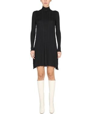 Bottega Veneta Viscose Pleated Dress - Black