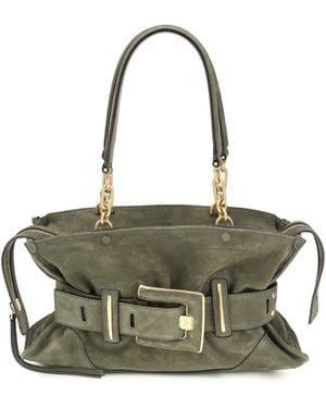 Balmain Anthem Bag Suede Leather Calf Handbags - Multicolor