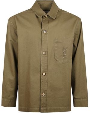 Saint Laurent Cassandre Overshirt - Green