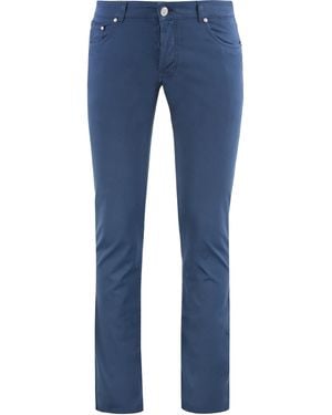 Moorer Credi Slim Fit Pants - Blue
