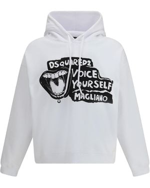 DSquared² Logo Hoodie - White