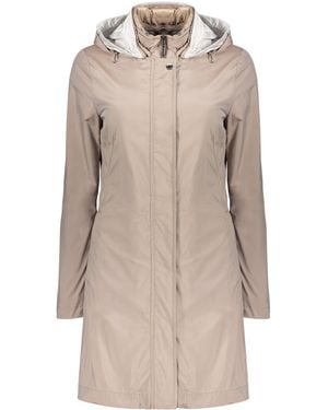 【送料&関税込】Moorer Lea Snap Button Fastening Down Jacket Moorer Snap Button Fastening Down Jacket in Natural | Lyst