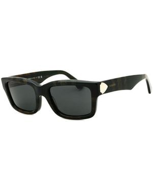 Burberry Sunglasses Rectangle Full Rim, Check Frame And Dark Lens Be4443412587 - Black