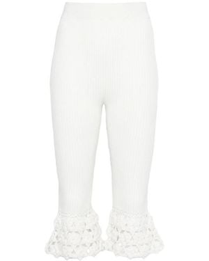 Ganni Cropped Trousers - White