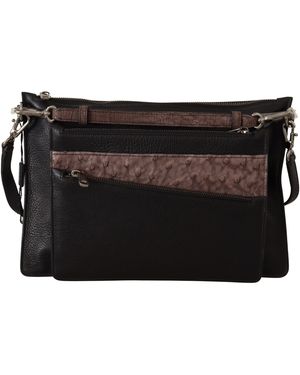 Dolce & Gabbana Elegant Leather Sling Shoulder Bag - Black