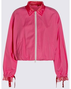 Fendi Viscose Casual Jacket - Pink