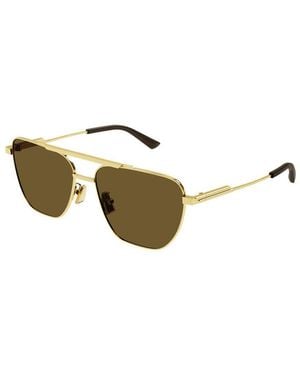 Bottega Veneta Sunglasses Aviator Full Rim, Frame And Lens Bv1236S002 Default Title - Brown