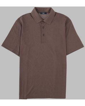Herno Polo Shirt Cotton - Brown
