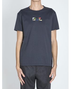 Fendi Triple Ff T-Shirt - Blue