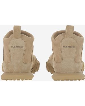 Jil Sander Suede Leather Sneakers Sneakers - Natural